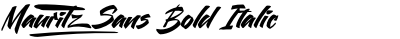 Mauritz Sans Bold Italic